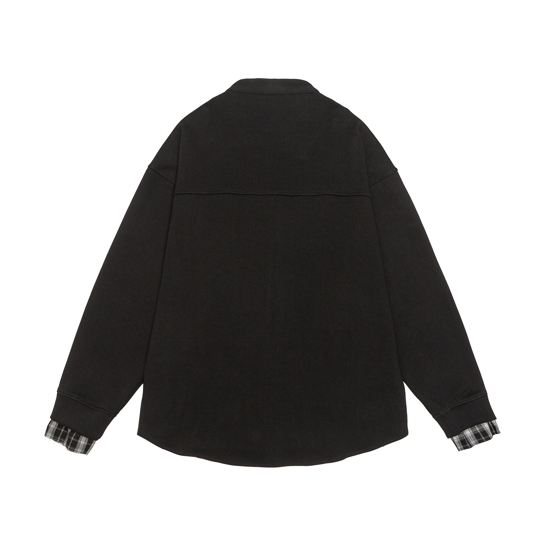 Unisex Oversized Sweat Jacket in Shirt Jacket Look with Stand-Up Collar Chichicherry