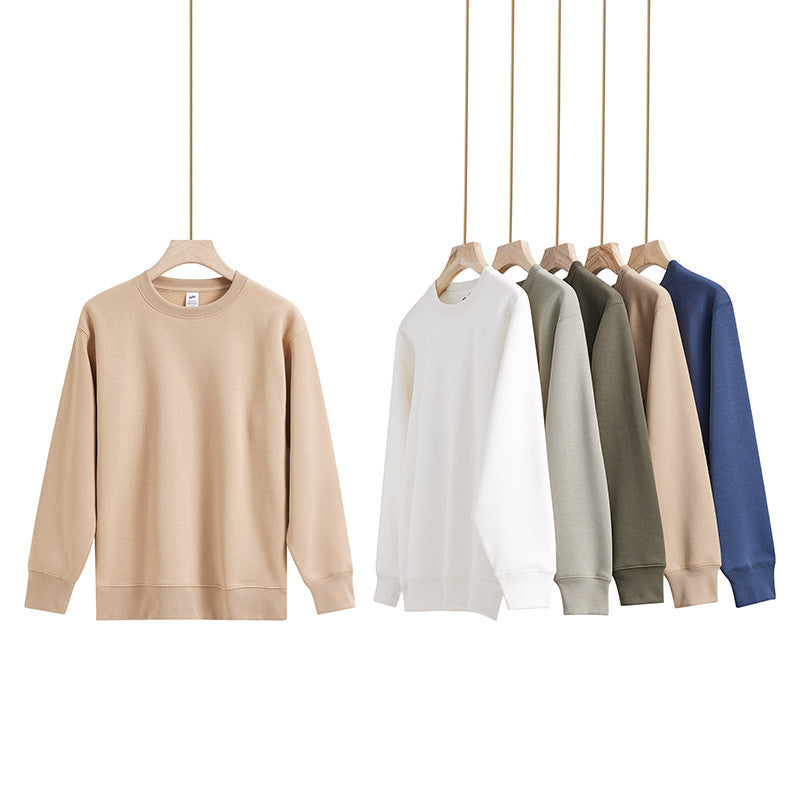Unisex Minimalist Cotton Sweatshirt with Round Neck, Ribbed Cuffs & Relaxed Fit Chichicherry