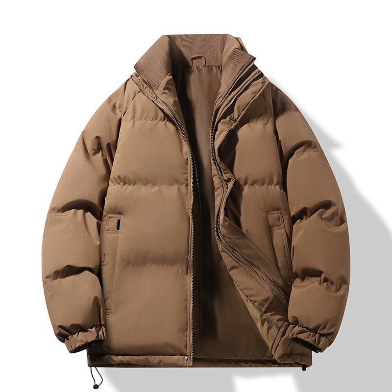 Men's Fashion Thermo-Padded Short Jacket in Boxy Cut with Ribbed Collar Chichicherry