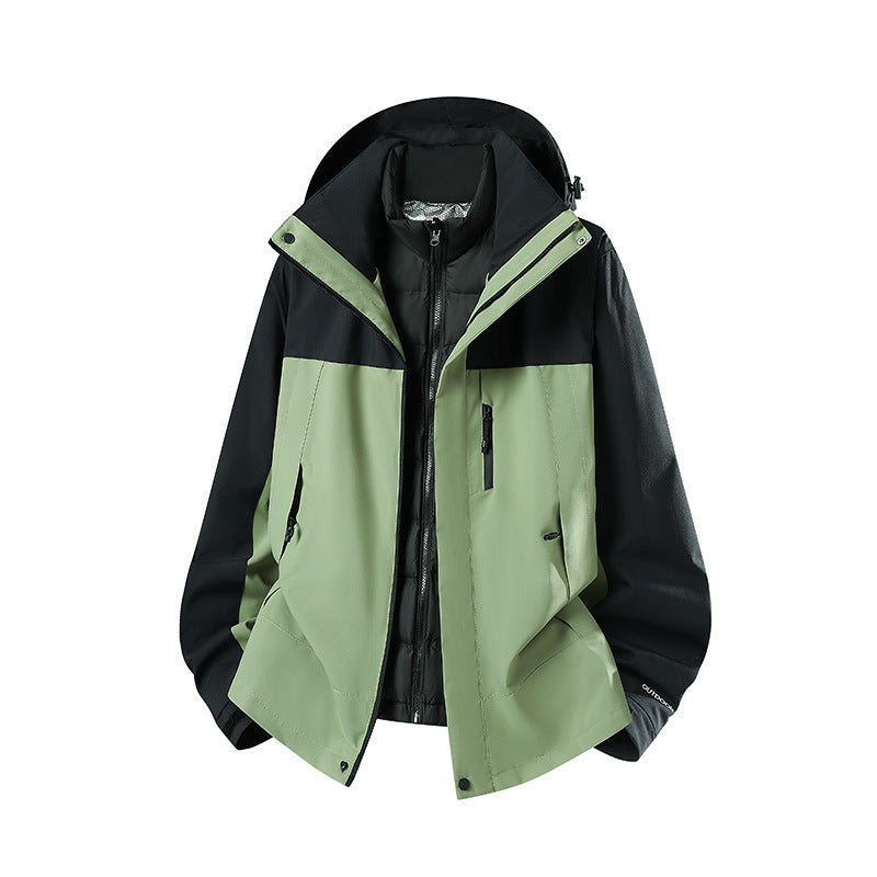 Women's Two-Piece Softshell Parka with Removable Quilted Inner Jacket Chichicherry
