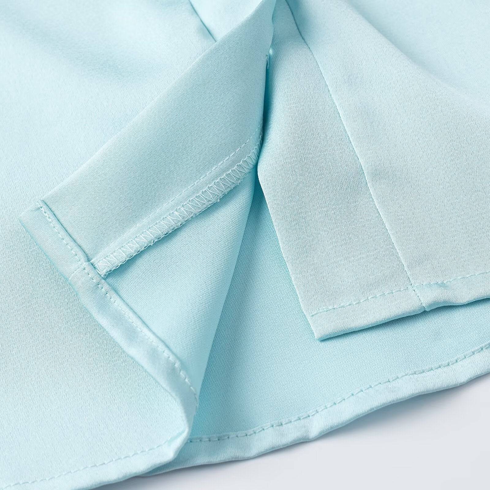 Women's Bow Blouse with Ruffled Front and Ruffled Hem Chichicherry