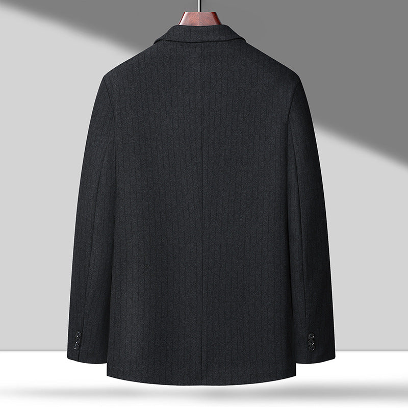 Men's Business Blazer Single-breasted made of fine wool blend with subtle texture Chichicherry