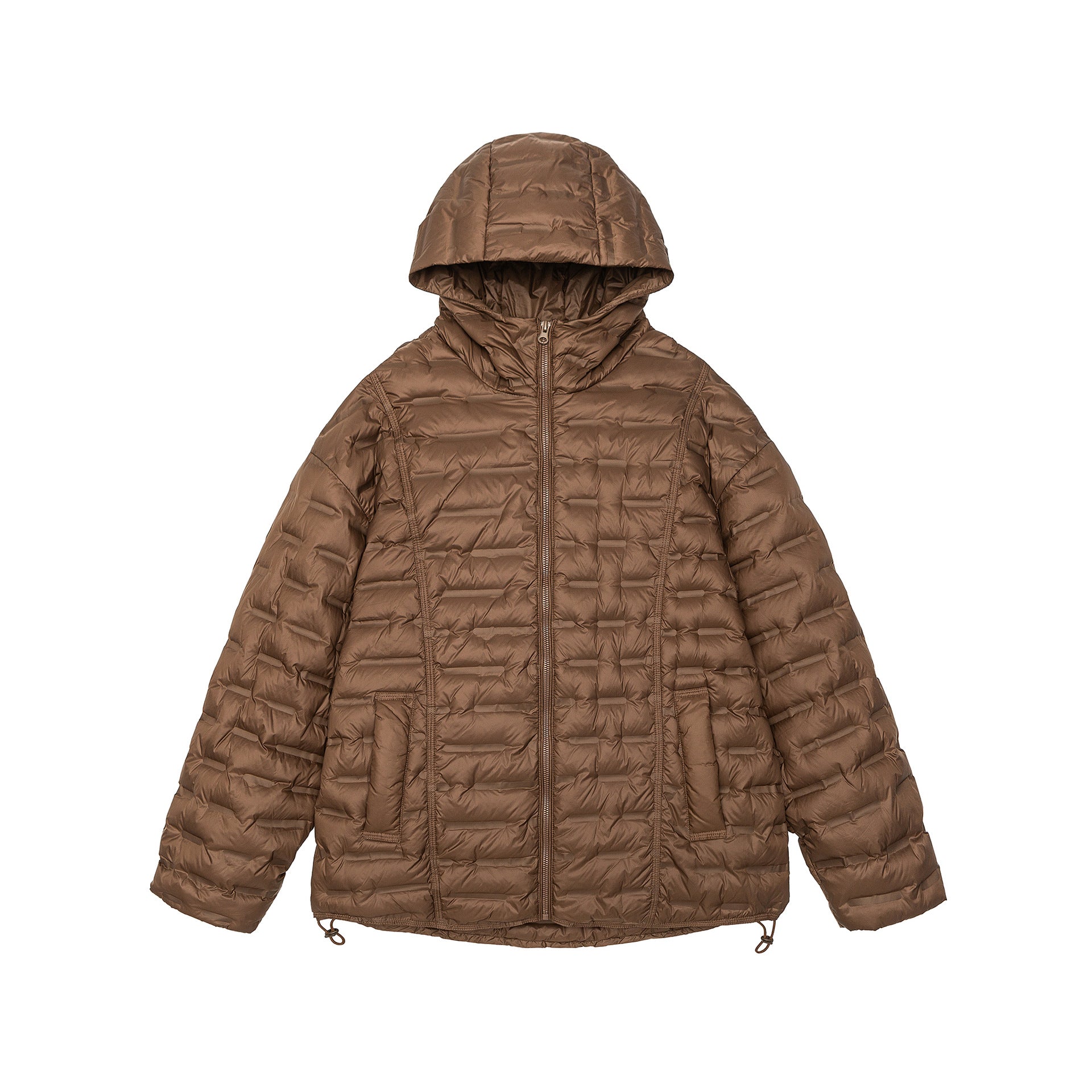 Men's Ultralight Quilted Insulation Jacket with Hood and Adjustable Hem Chichicherry