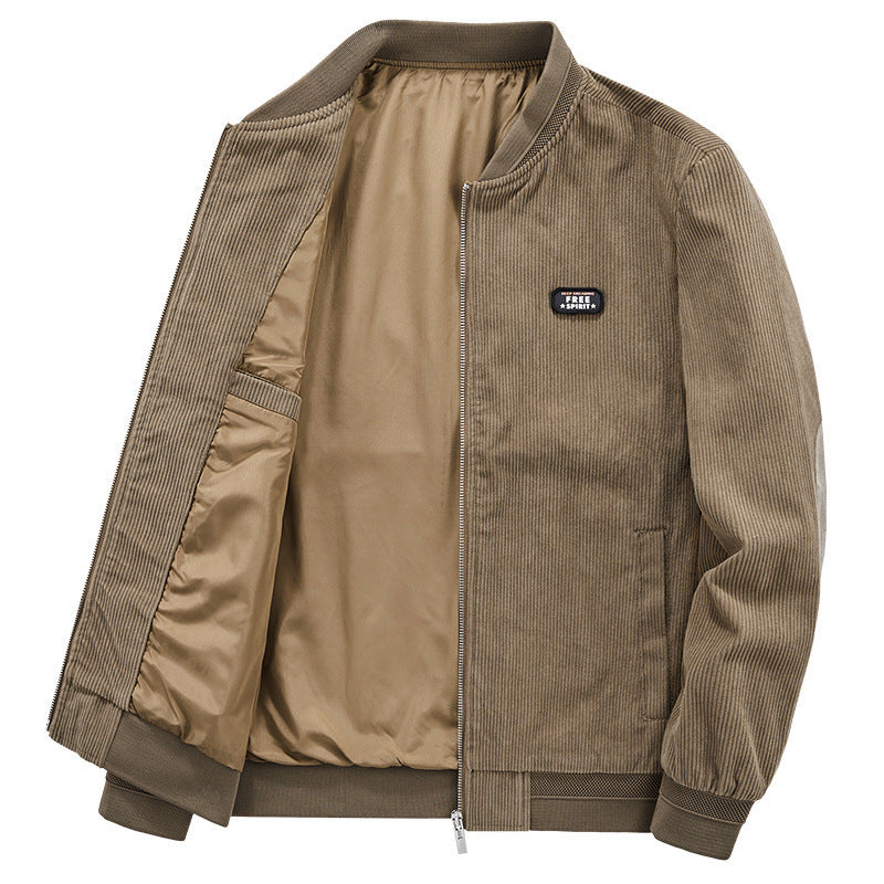 Men's cord jacket in bomber style with fine cord, zipper and padded interior Chichicherry
