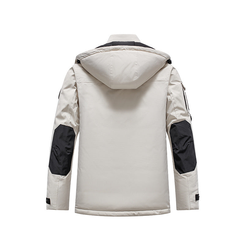 Men's Insulated Field Parka with Hood, Multiple Utility Pockets and Windproof Shell Chichicherry