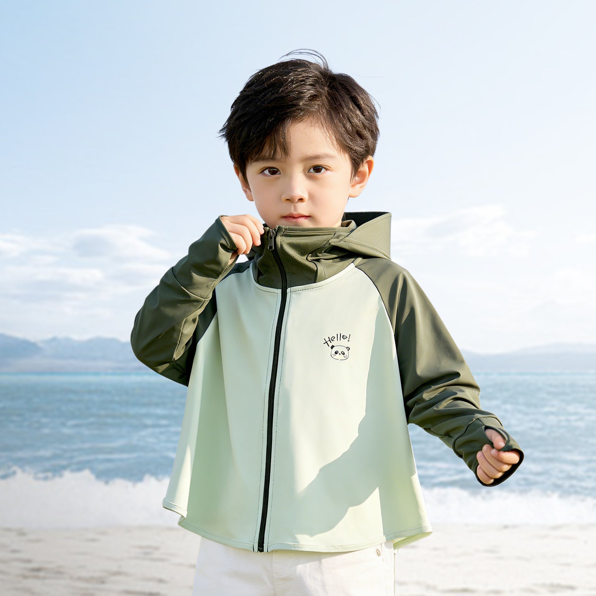 Girls' sun jacket with hood and UV protection Chichicherry