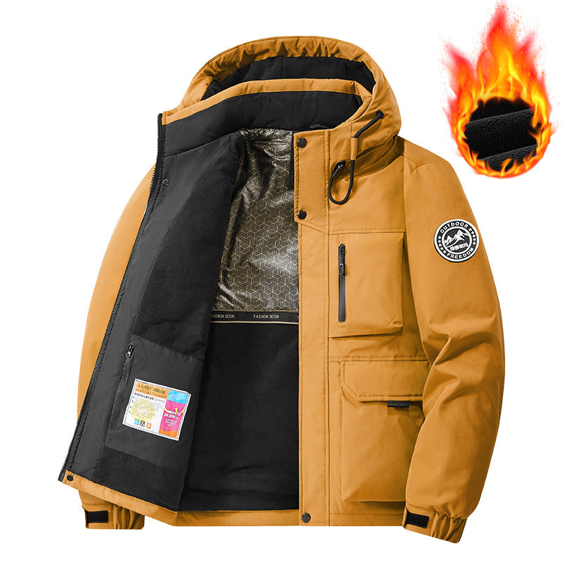 Men's Technical Thermal Parka with Microfleece Lining and Utility Pockets Chichicherry