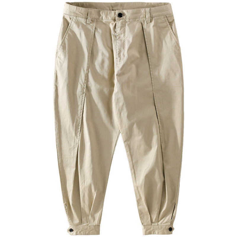 Men's tapered cargo pants with pleats and adjustable ankle straps Chichicherry