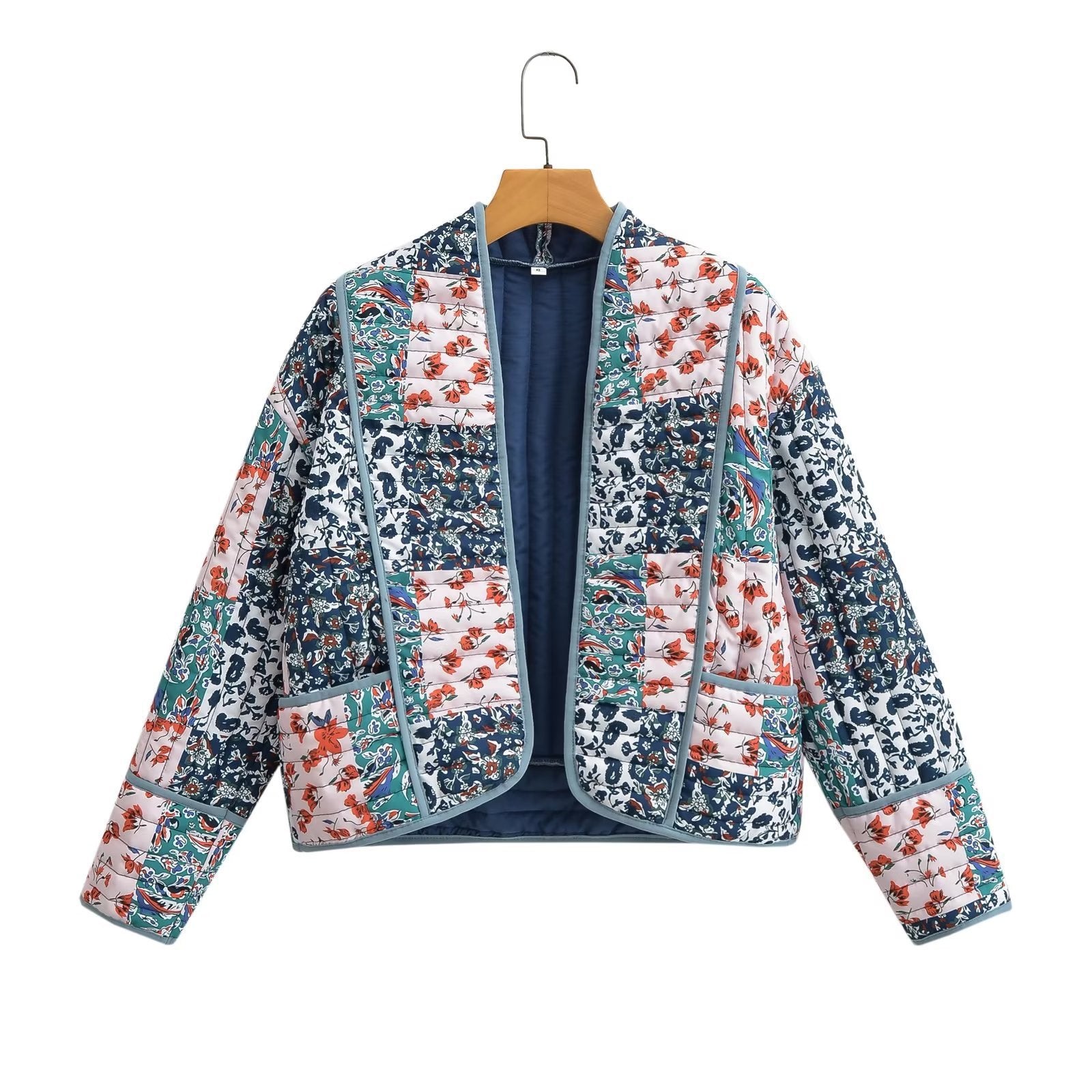Women's Padded Patchwork Jacket in Kimono Style Chichicherry