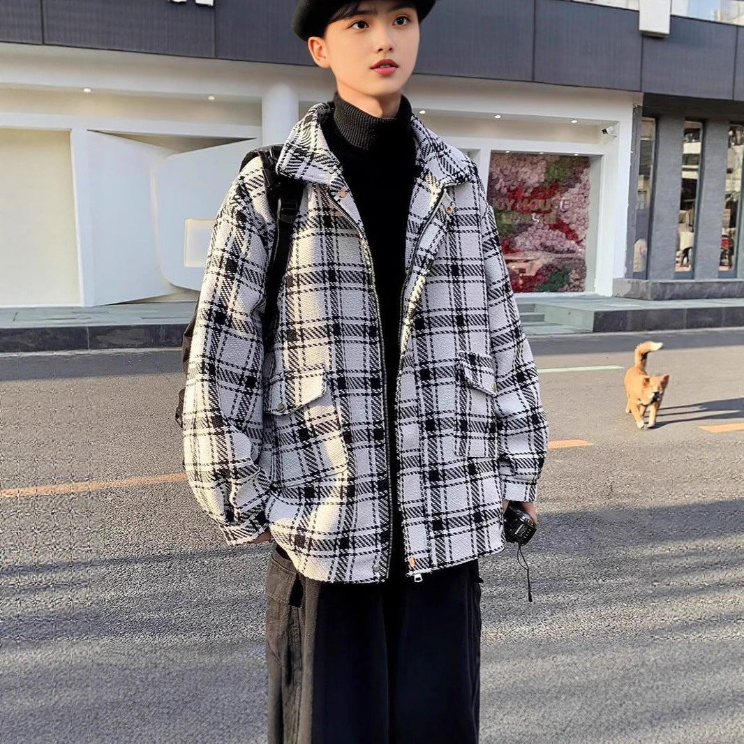Men's Urban Check Pattern Jacket Chichicherry