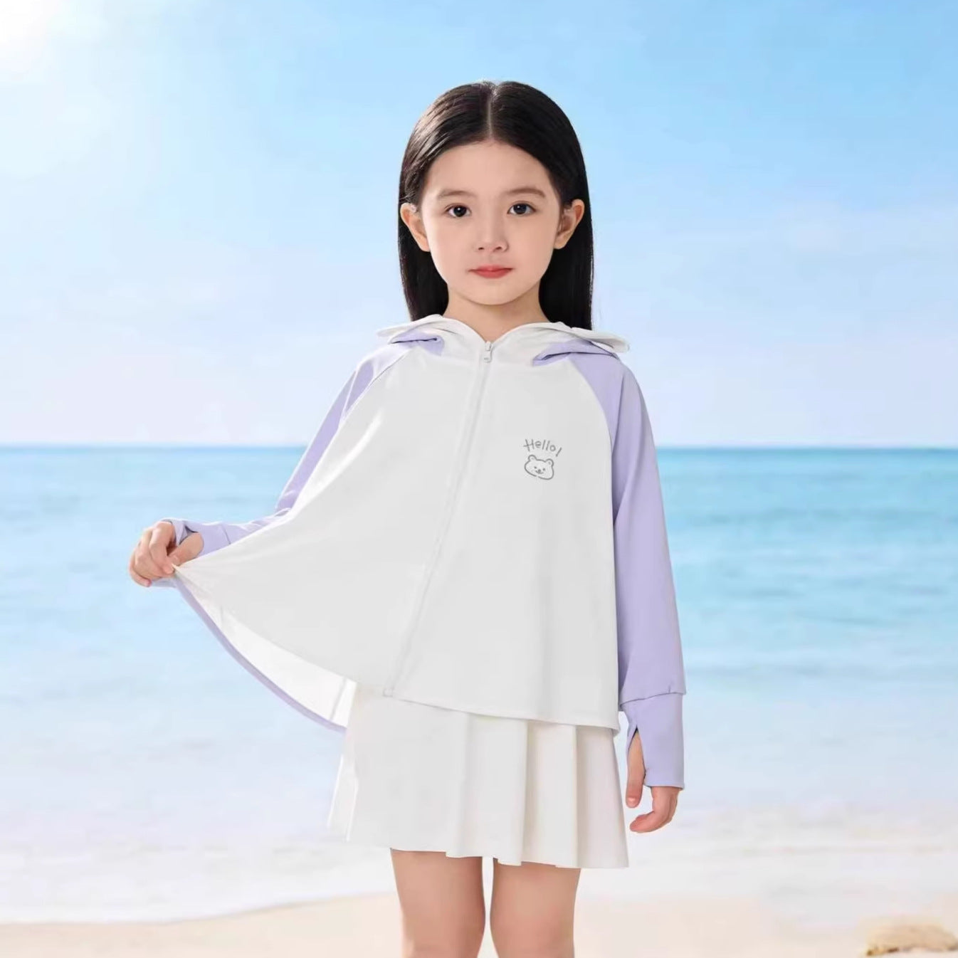 Women's UV protection jacket with hood and breathable material Chichicherry