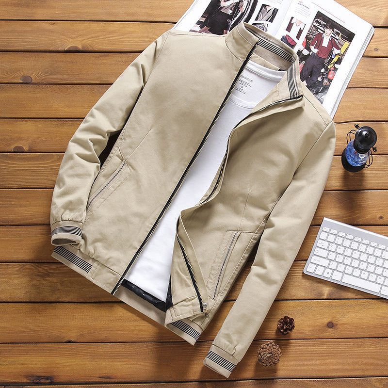 Men's lightweight bomber jacket with ribbed cuffs and contrasting stripes Chichicherry