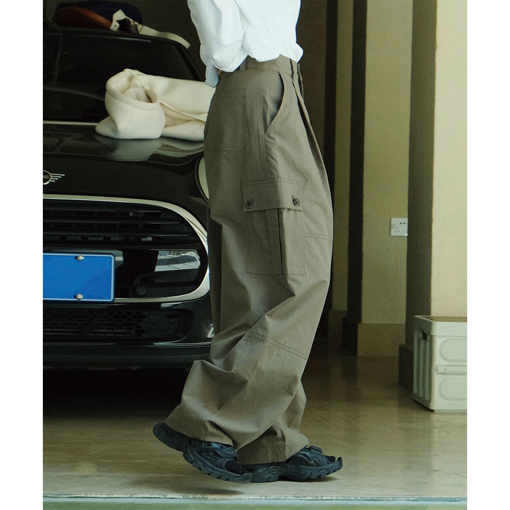 Women's Wide Utility Cargo Pants in Balloon Cut with Large Flap Pockets Chichicherry