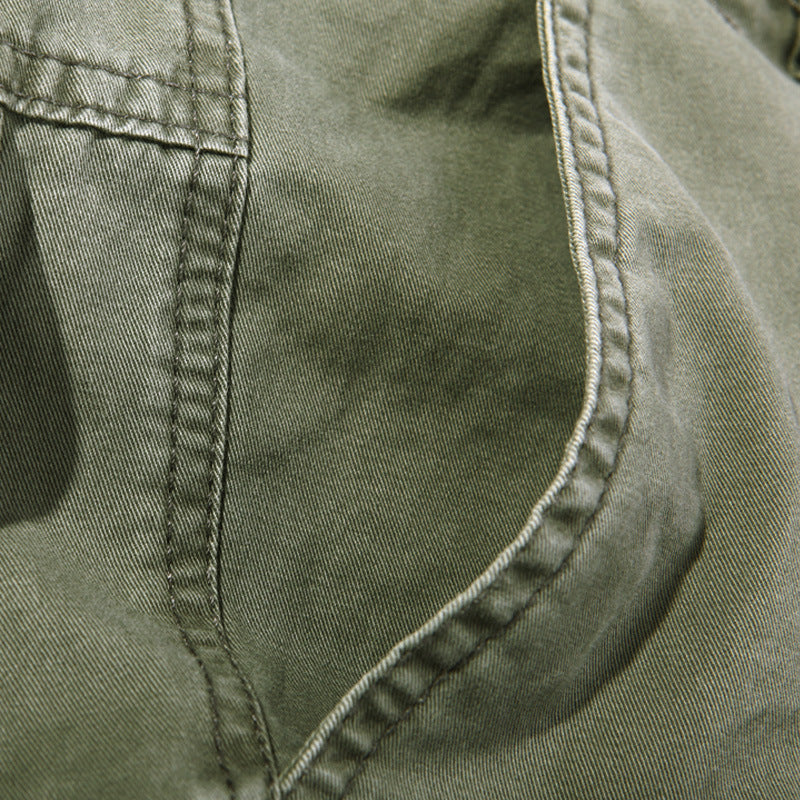 Men's Robust Cargo Work Pants with Multiple Pockets, Knee Pleats and Relaxed Fit Chichicherry
