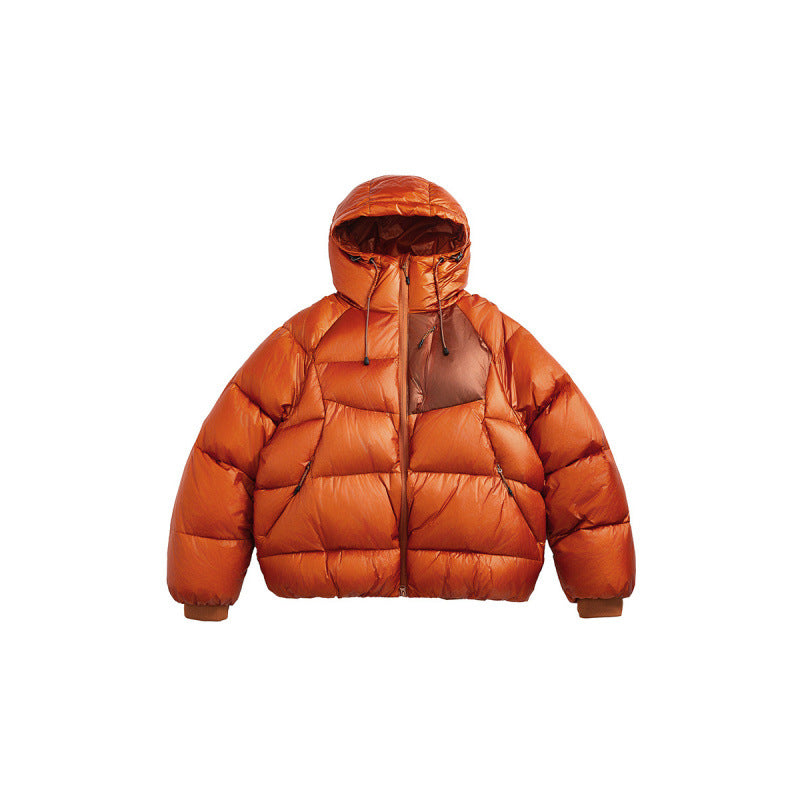 Unisex Quilted Down Jacket with Hood and Lightweight Thermal Insulation Chichicherry