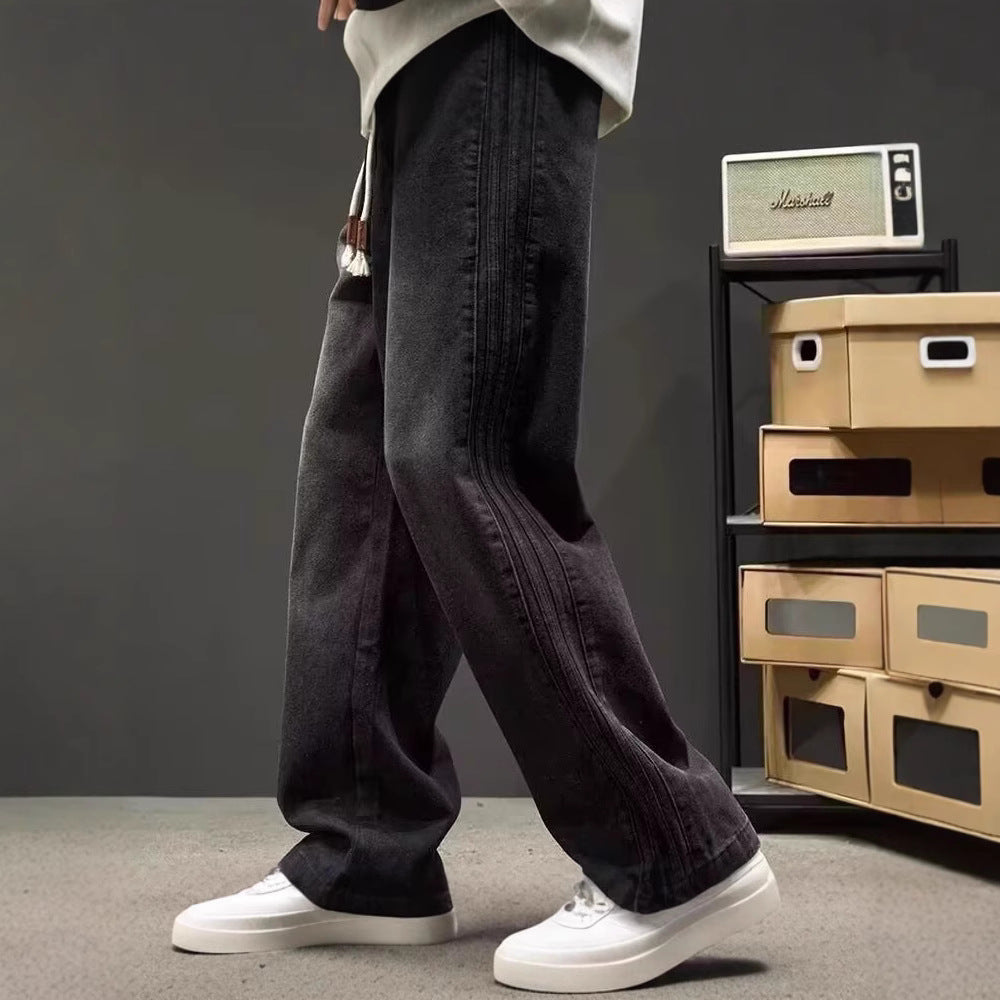 Men's loose-cut jeans with side seams Chichicherry