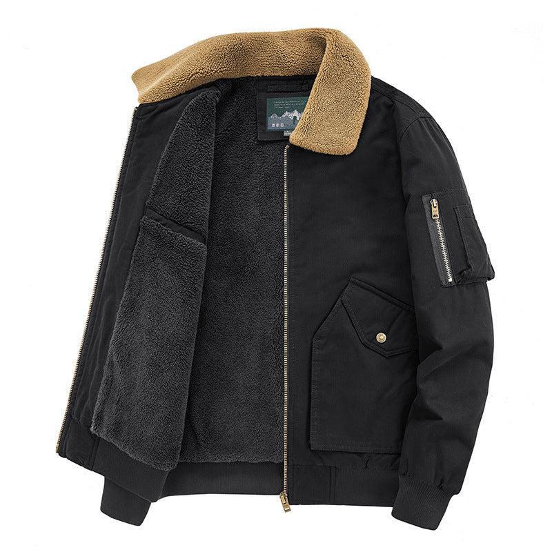 Men's Aviator Blouson with Sherpa Collar and Thermal Teddy Lining Chichicherry