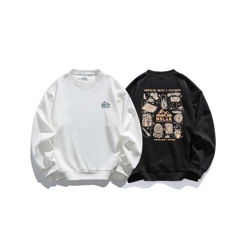 Unisex Loose Round Neck Sweatshirt with fine Waffle Structure Chichicherry