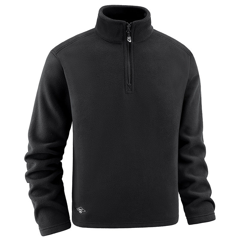 Men's fleece pullover with troyer collar and half zipper made of soft microfleece Chichicherry