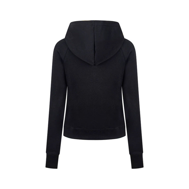 Women’s hooded sweatshirt jacket with oversized zipper and relaxed fit Chichicherry