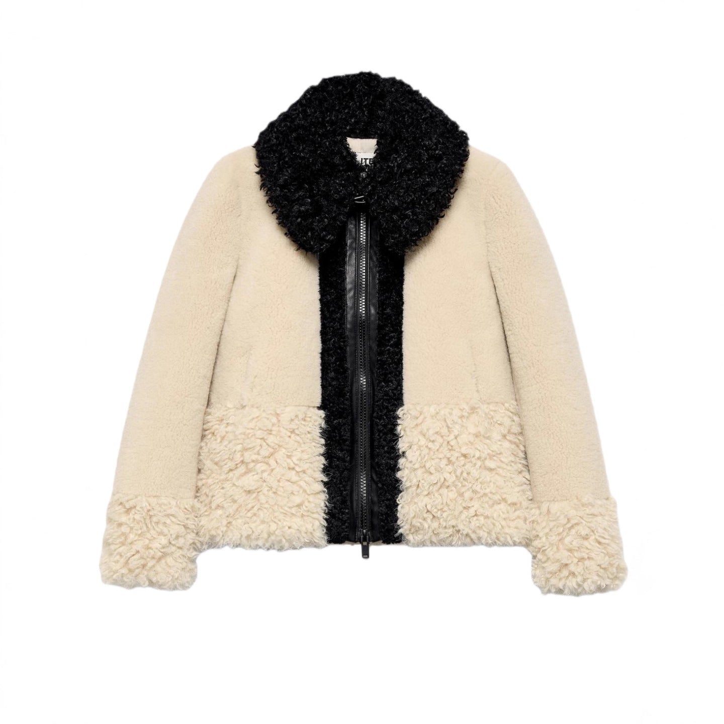 Ladies Teddy Fleece Blouson Jacket with contrasting faux fur collar Chichicherry