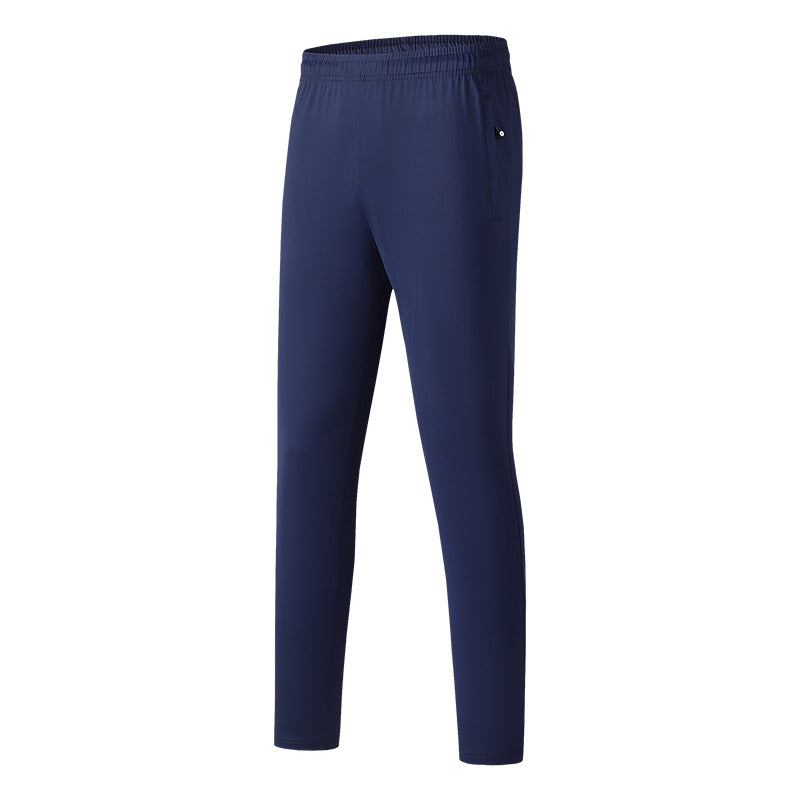 Men's Slim-Fit Sportive Jogging Pants with Elastic Waistband and Zipper Pockets Chichicherry