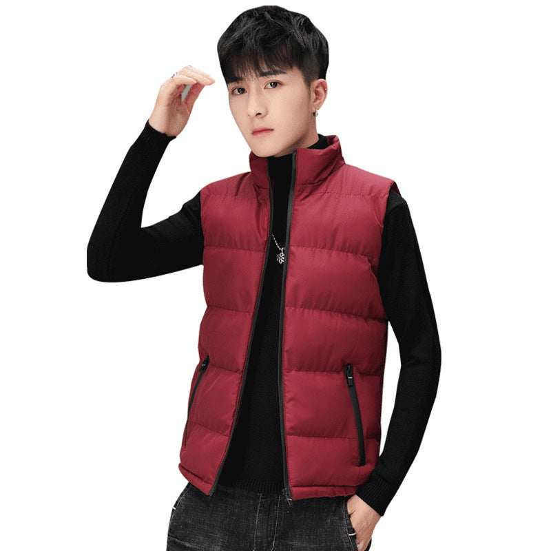 Men's quilted thermal waistcoat with stand-up collar and zippered pockets Chichicherry