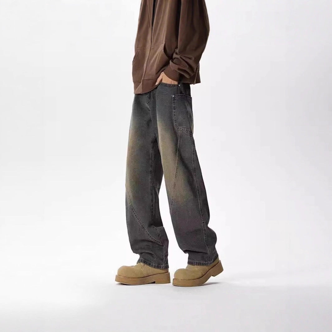 Men's Wide-Cut Casual Jeans Chichicherry