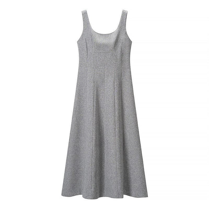Women Two-Piece Suit made of Wool Blend with Tailored Short Blazer and Flared Midi Skirt Chichicherry