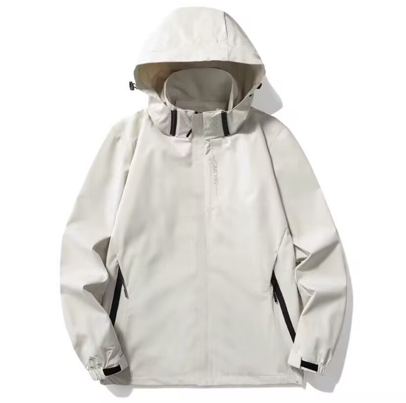 Men's Lightweight Softshell Functional Jacket with Breathable Mesh Lining and Adjustable Hood Chichicherry