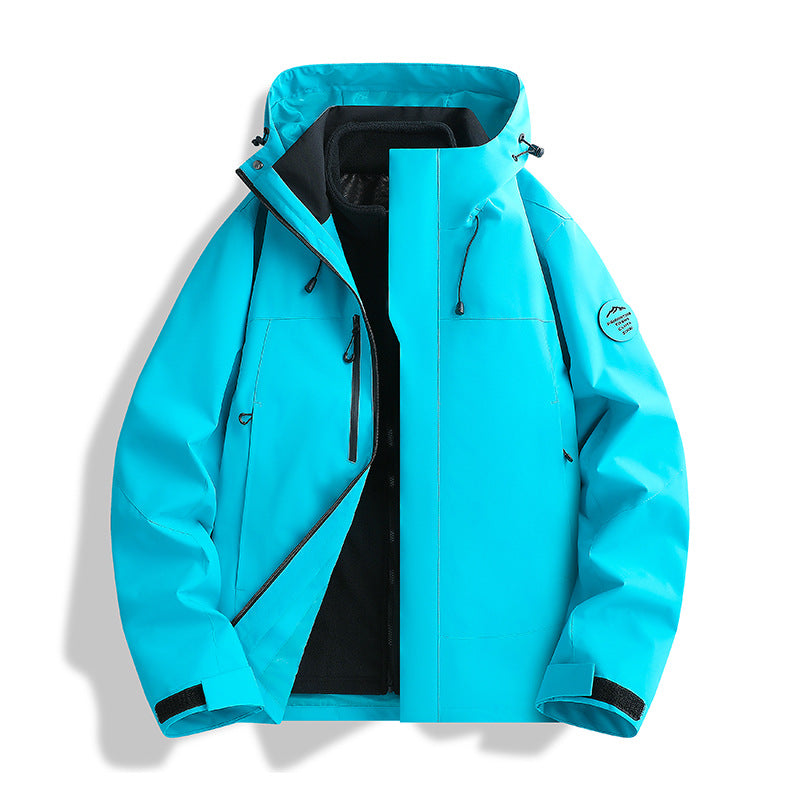 Men's Breathable, Waterproof Softshell Jacket with Fleece Lining and Hood Chichicherry
