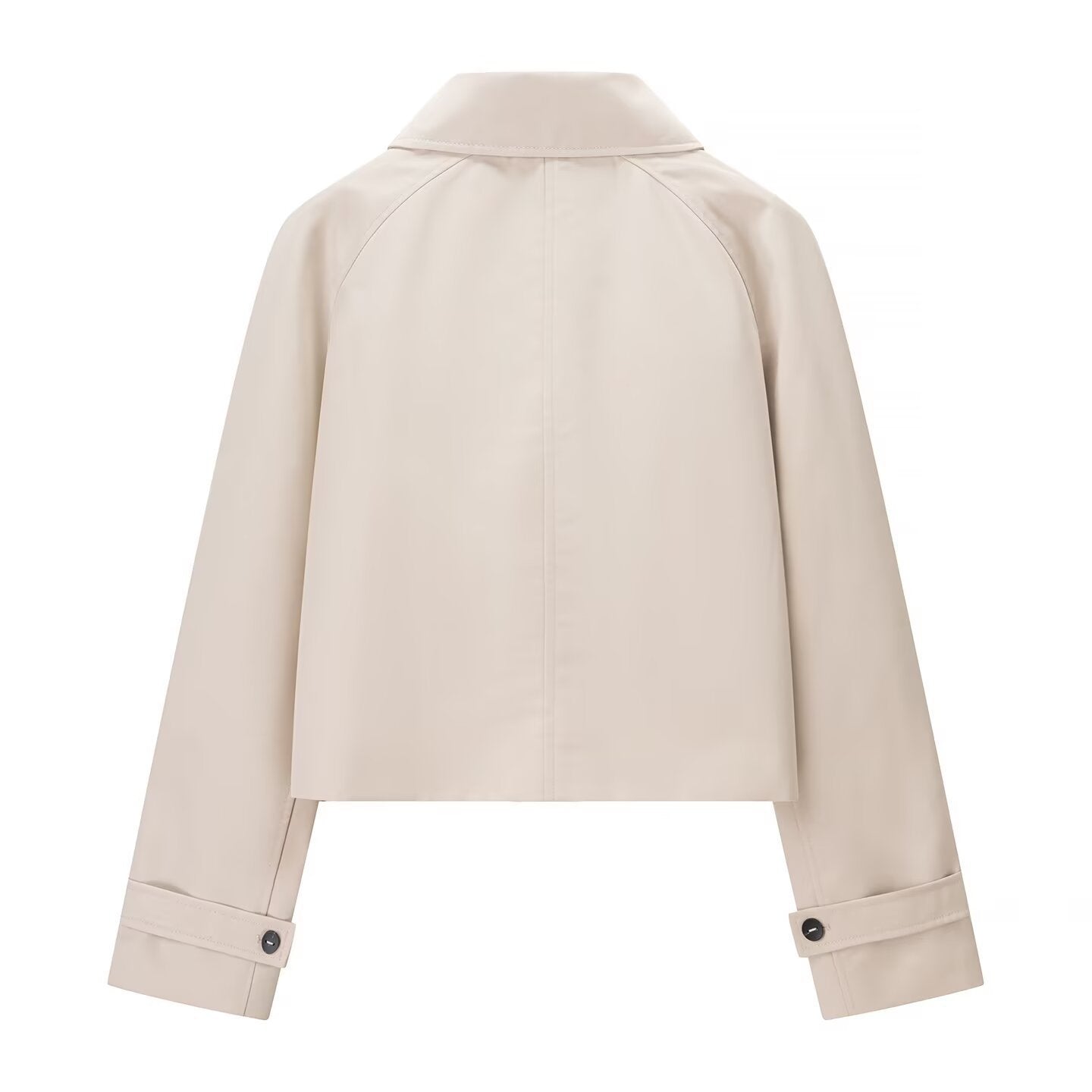 Women's short trench-style jacket with boxy silhouette and raglan sleeves Chichicherry