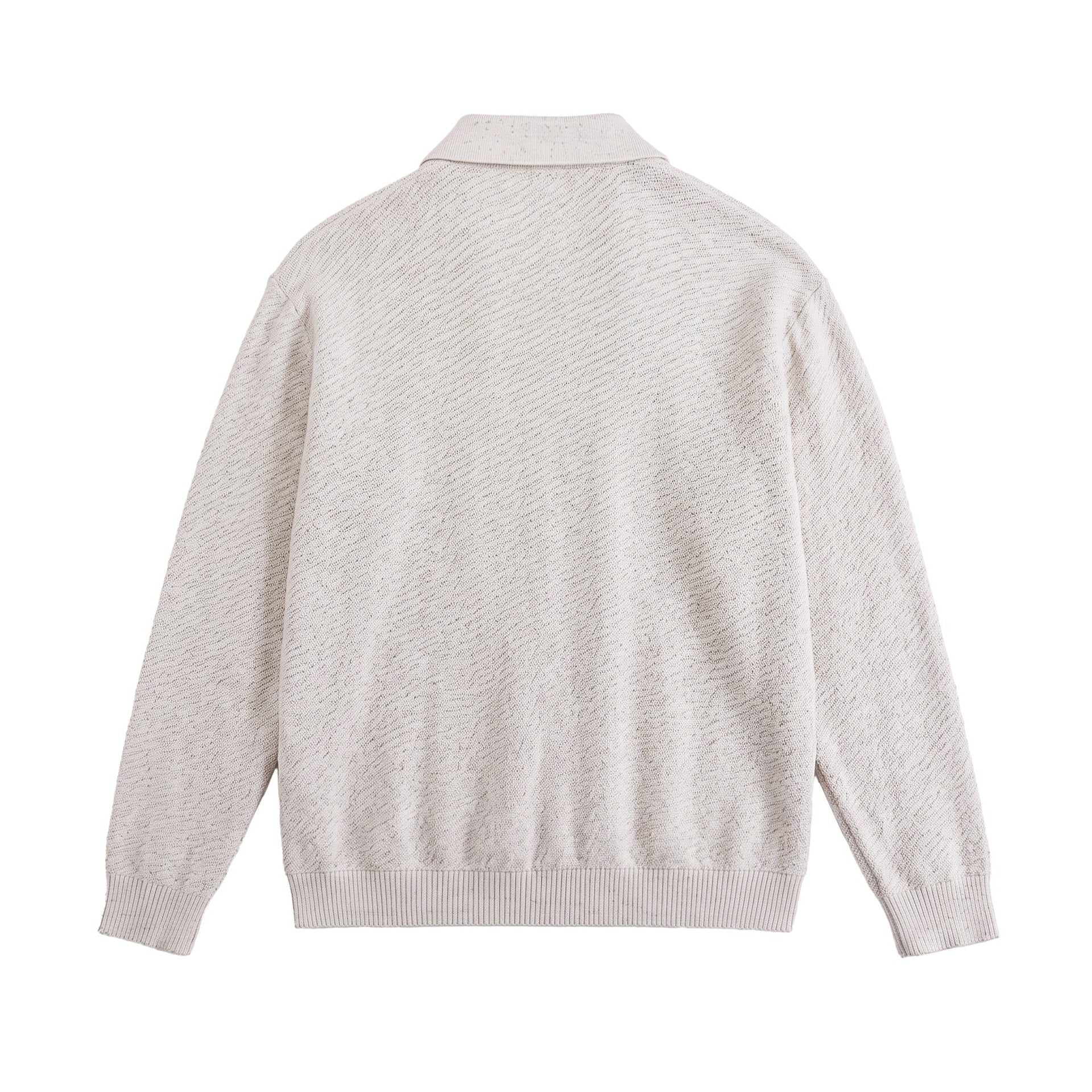Men's knitted polo shirt with textured yarn and relaxed fit Chichicherry