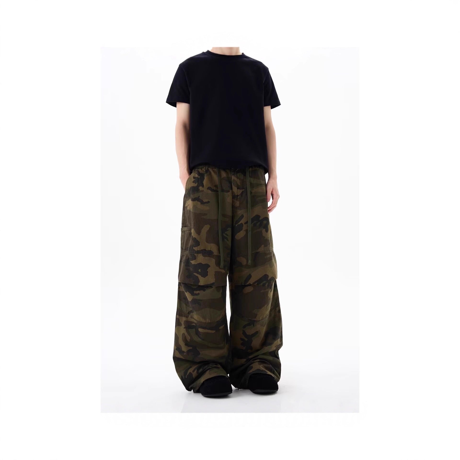Men's Urban Cargo-Style Fabric Trousers Chichicherry