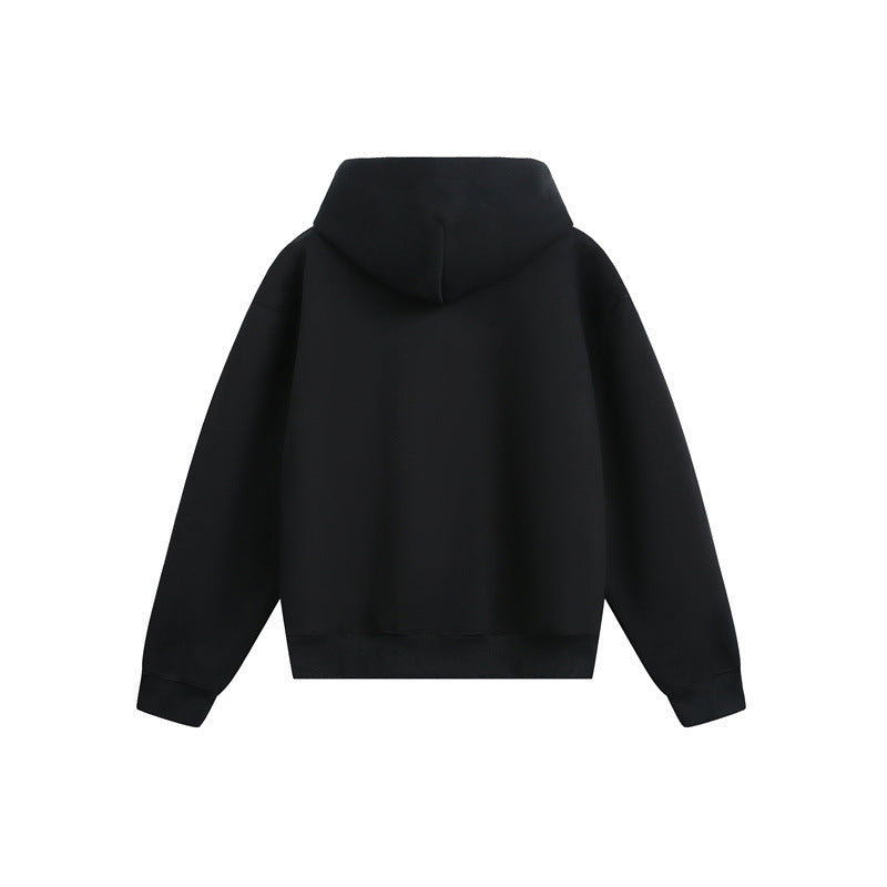 Unisex hoodie in oversized fit with blurred figure graphic print Chichicherry