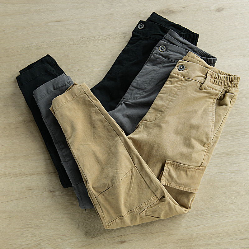 Herren Cargohose mit tapered Bein, elastischem Bund und verstärkten Knieeinsätzen Chichicherry