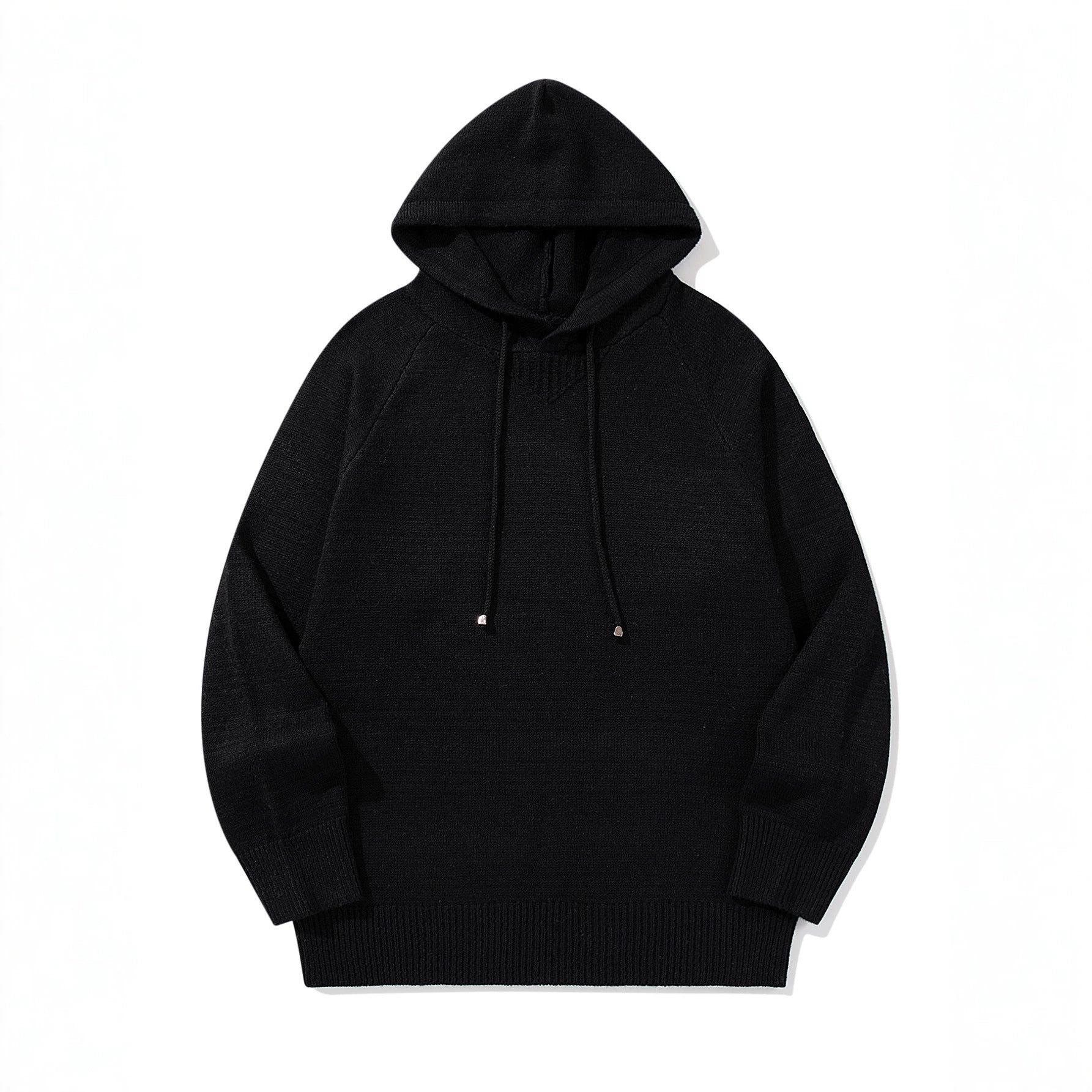Unisex knit hoodie with raglan sleeves and wide ribbed hem Chichicherry