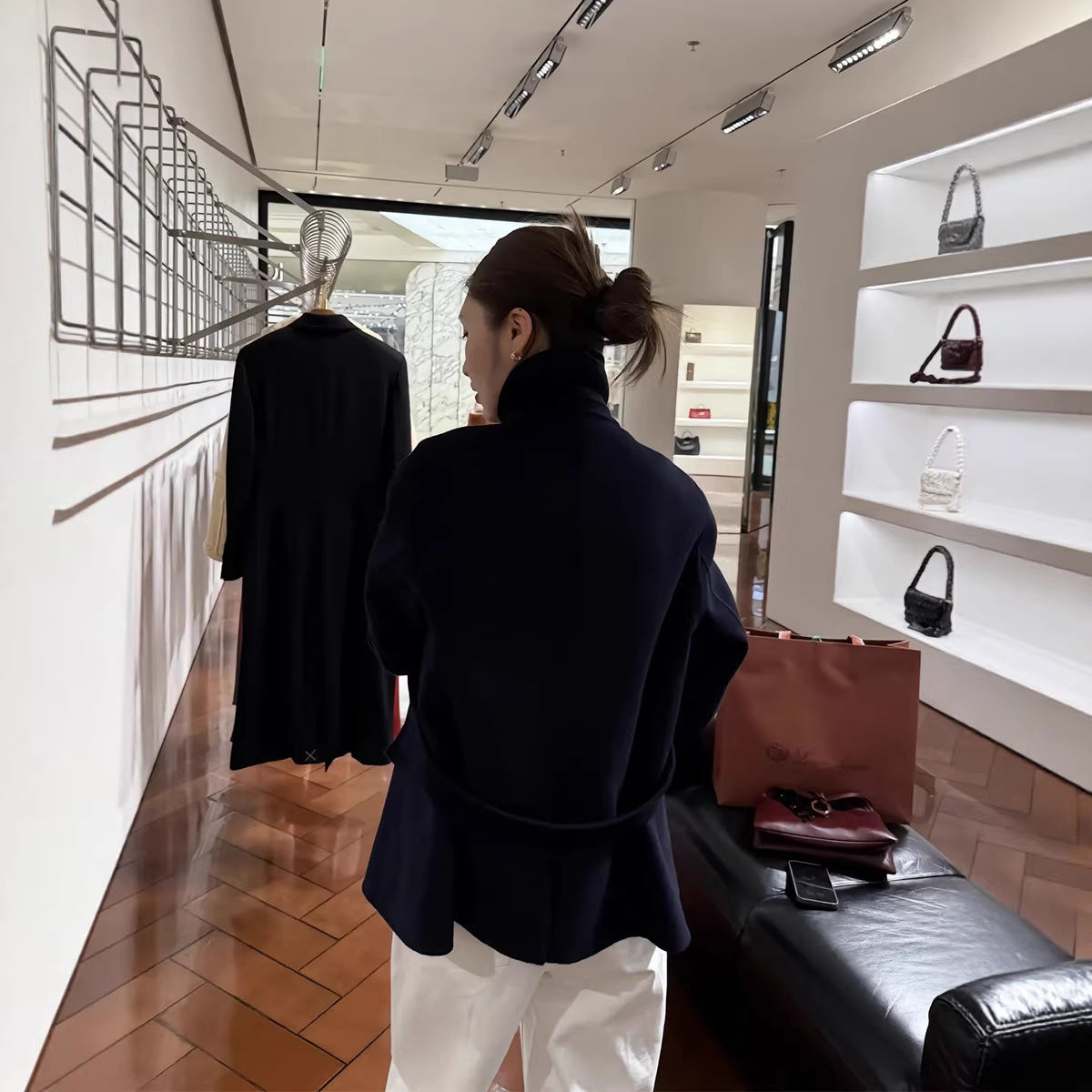 Women Elegant Double-breasted Jacket Chichicherry