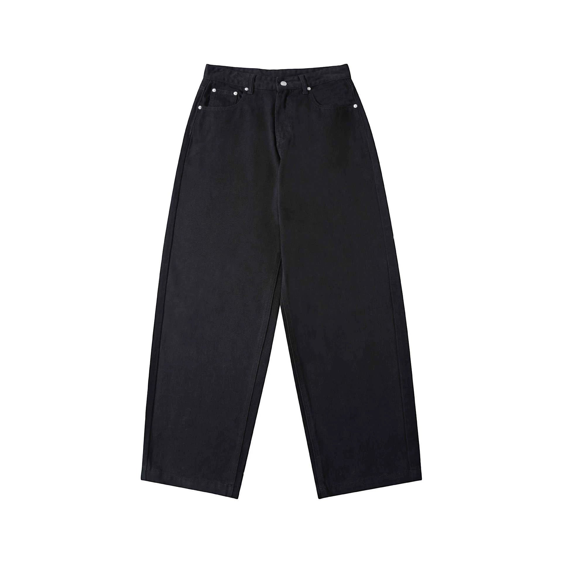 Women's High-Waist Cropped Jeans with Wide Leg and Five Pocket Details Chichicherry