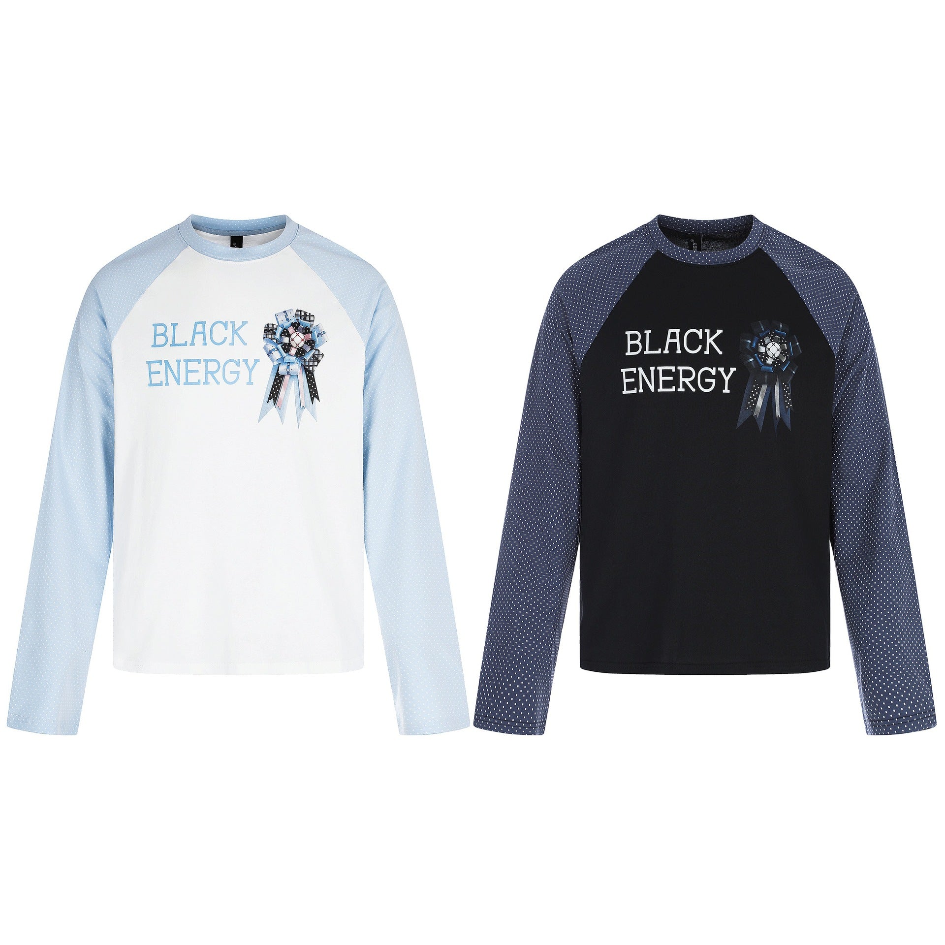 Women’s long sleeve shirt with raglan sleeves, decorative bow print and soft cotton blend Chichicherry