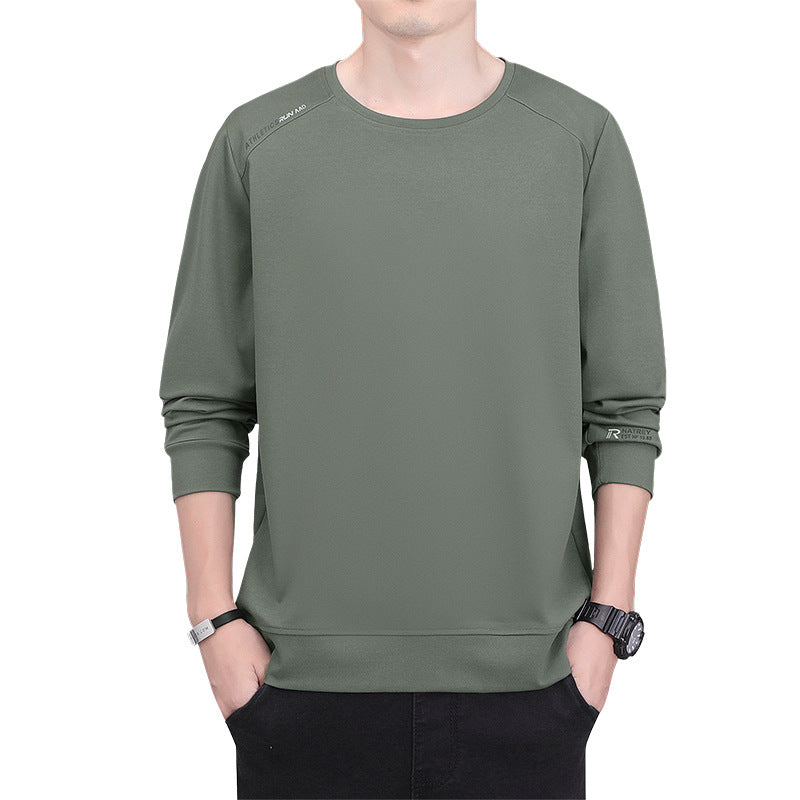Men's performance sweatshirt with warming inner lining and minimalist round neckline Chichicherry
