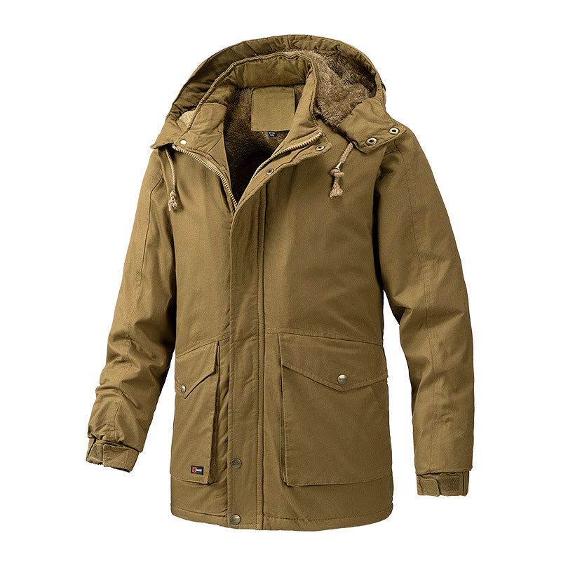 Men's Warm-Lined Parka Jacket with Hood and Teddy Lining Chichicherry