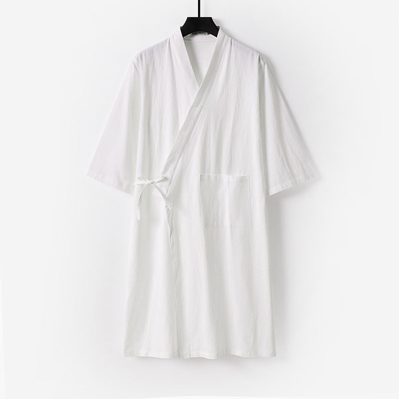 Women's Kimono Wrap Dress with Ties and Patch Pockets Chichicherry