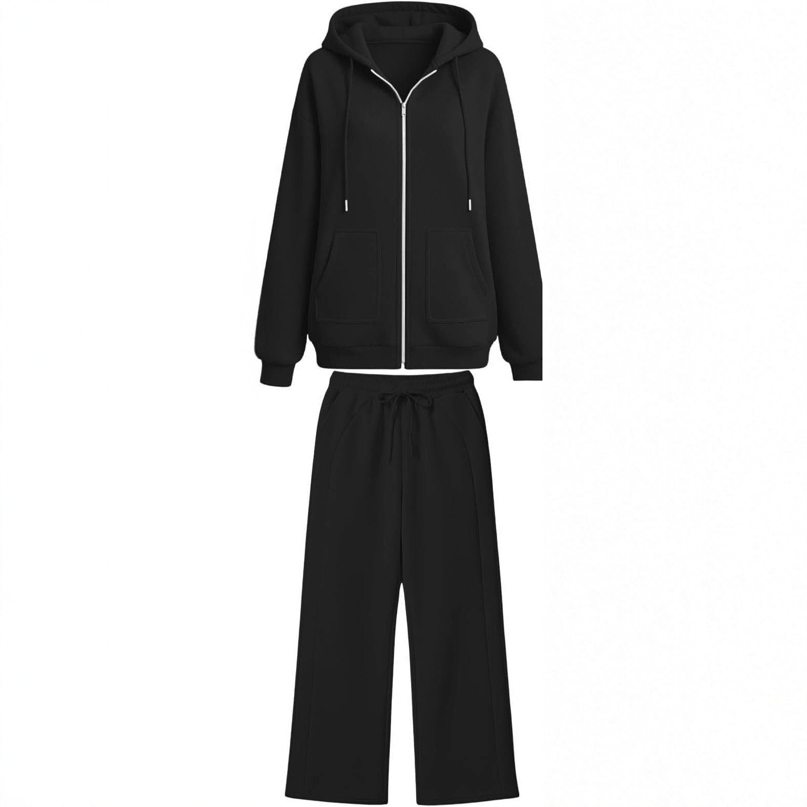 Women's zip hoodie set with hood and wide jogging pants Chichicherry