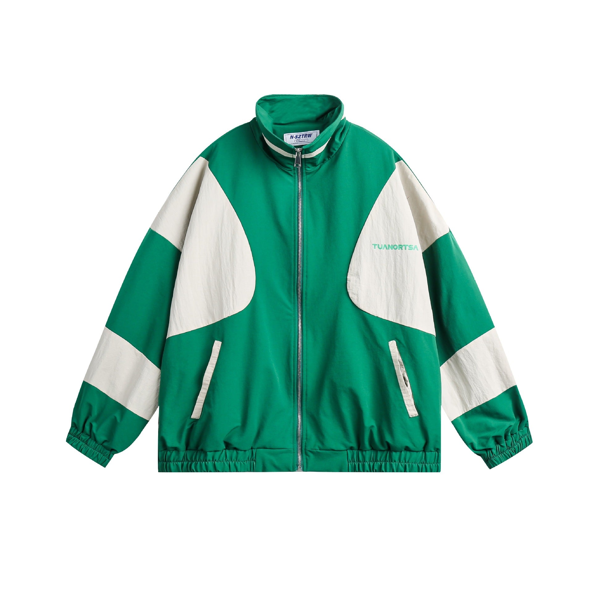 Unisex Boxy-Colorblock-Training Jacket with high stand-up collar Chichicherry