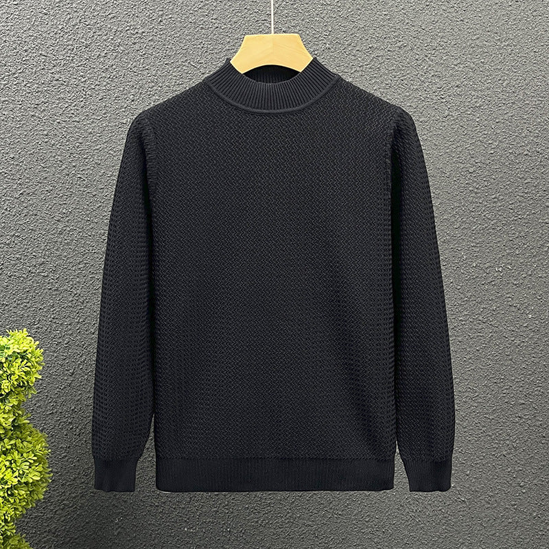 Damen Strukturierter Rollkragenpullover aus feinem Waffelstrick Chichicherry