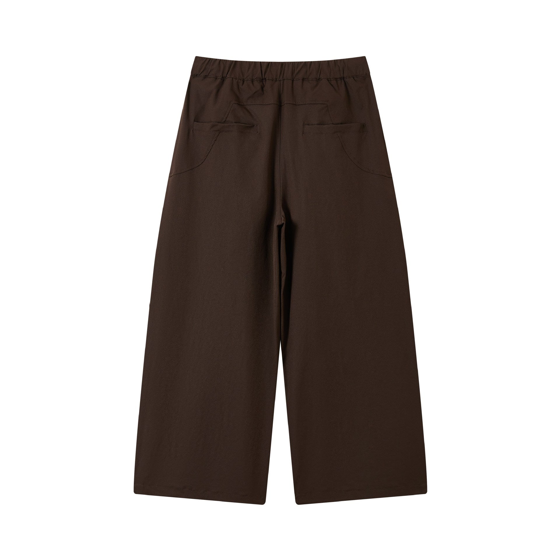 Women's wide cropped pleated trousers with drawstring and cargo pockets Chichicherry