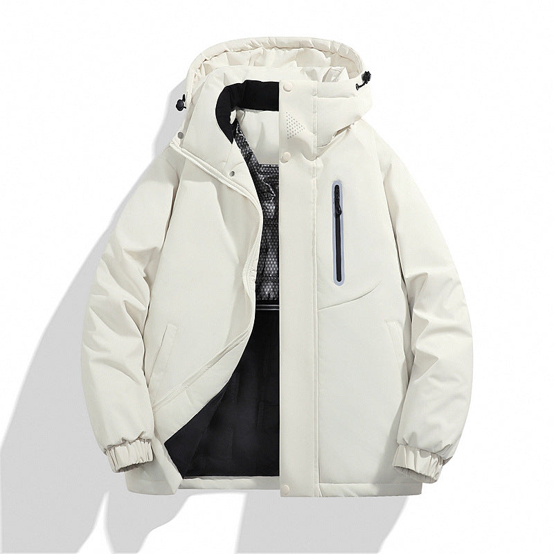 Men's Padded Hooded Winter Jacket with Water-Repellent Membrane and Welded Chest Pocket Chichicherry