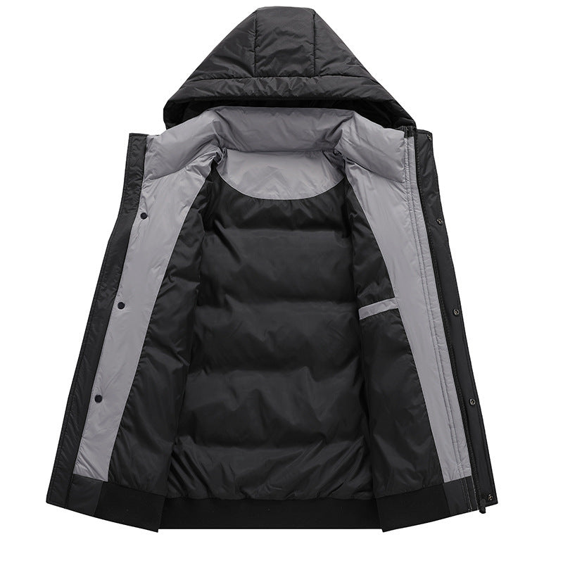 Men's quilted winter jacket with hood and thermal lining Chichicherry