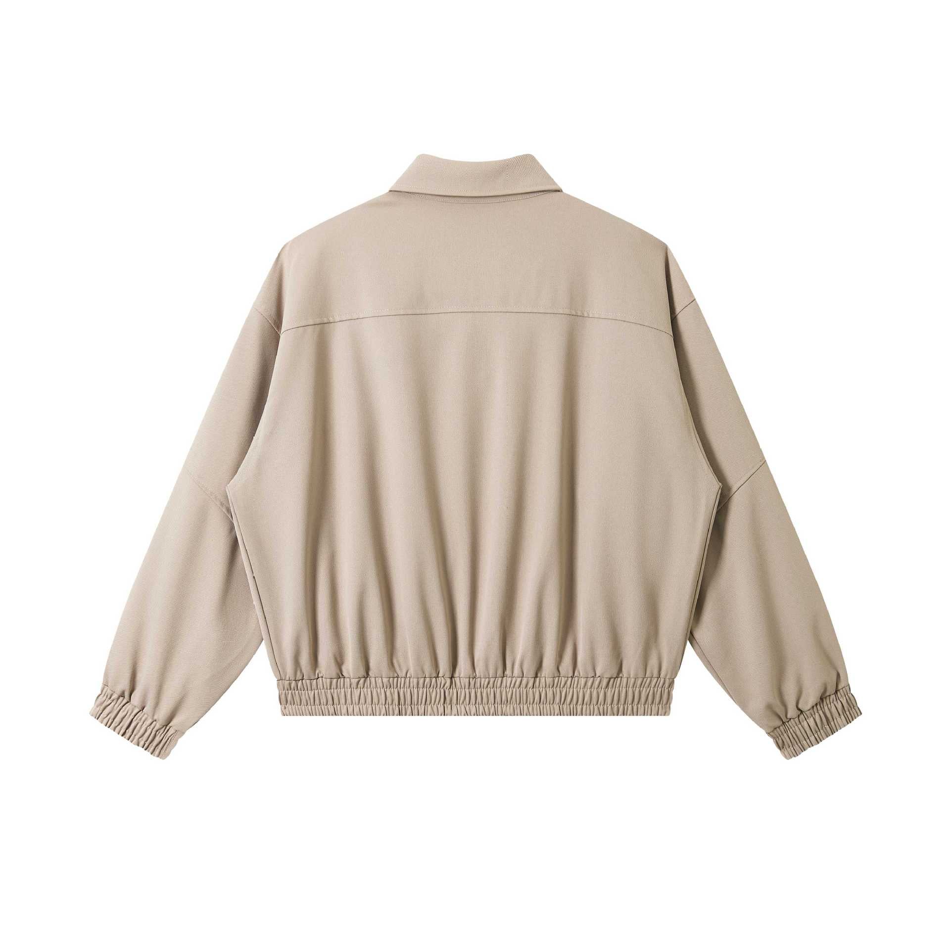 Unisex Short-cut technical blouson jacket with concealed front flap and elastic hem Chichicherry